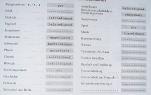 Zeugnis von Elitärheit.